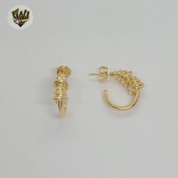 (1-2961-3) Aros de cuerda trenzada laminados en oro - BGF