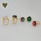 (1-3175) Gold Laminate - Zircon Round Ring - BGO