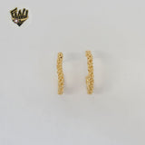 (1-2966) Gold Laminate - Half knotted Hoops - BGF