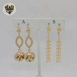 (1-1232-1) Gold Laminate - Long Earrings - BGF