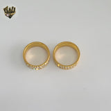 (4-0020) Stainless Steel - Zircon Band Ring.