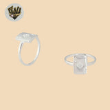 (2-5035) Plata de Ley 925 - Anillo Tarjeta