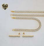 (1-6412) Gold Laminate - Zircon Eternity Set - BGO