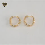 (1-2967) Gold Laminate - Plain Twisted Hoops - BGF