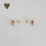 (1-1187-1) Gold Laminate - Flower Studs Earrings - BGF