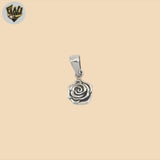 (2-1545) 925 Sterling Silver - Tiny Rose Pendant.