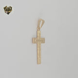 (1-2109-1) Gold Laminate - Double Cross Pendants - BGF