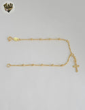 (1-3316-3) Gold Laminate - 3mm Hand Rosary - 7.5” - BGF.