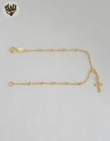 (1-3316-3) Gold Laminate - 3mm Hand Rosary - 8" - BGF.