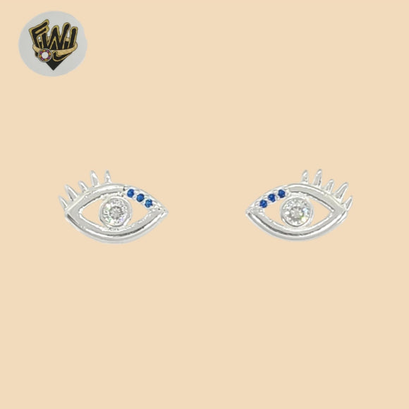 (2-3137-1) 925 Sterling Silver - Evil Eye Earrings.