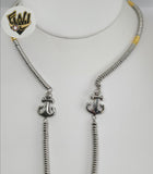 (4-7102) Stainless Steel - 4mm Two Tones Link Necklace .