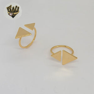 (1-3070) Laminado de Oro - Anillo Triángulo Ajustable - BGO