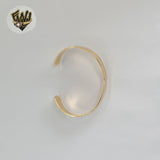 (1-4090-1) Laminado de oro - Brazaletes abiertos lisos de 10 mm - BGF