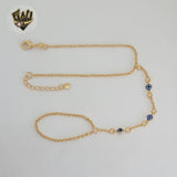 (1-0569-1) Gold Laminate - 2mm Hand Chain Bracelet - 7" - BGF