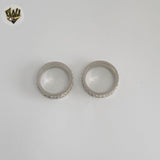 (4-0078) Acero inoxidable - Anillo para hombre con circonitas talladas.