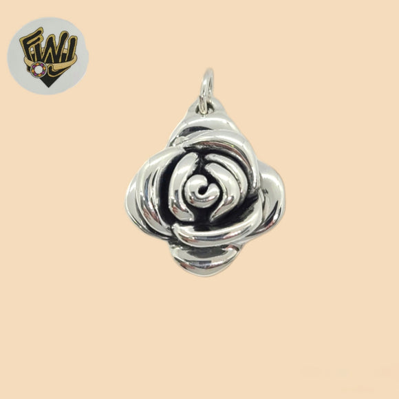 (2-1556) 925 Sterling Silver - Chunky Flower Pendants.