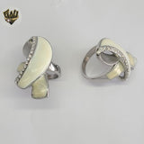 (4-0078) Acero inoxidable - Anillo para hombre con circonitas talladas.
