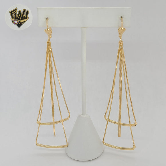 (1-1245-6) Gold Laminate - Long Earrings - BGF