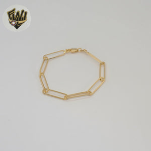 (1-0482-1) Gold Laminate - 5mm Paper Clip Link Bracelet - BGF