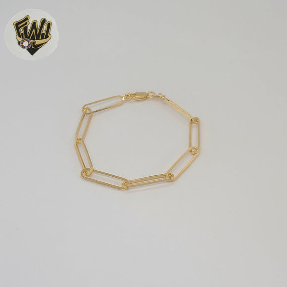 (1-0482-1) Gold Laminate - 5mm Paper Clip Link Bracelet - BGF