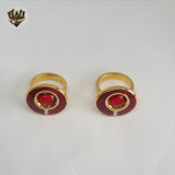 (4-0078) Acero inoxidable - Anillo para hombre con circonitas talladas.