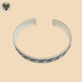 (2-0690) Plata de ley 925 - Brazalete con bolas clásicas abiertas de 3 mm - 2,1/2"