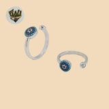 (2-5102-2) 925 Sterling Silver - Adjustable Evil Eye Ring