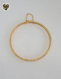 (1-4026) Gold Laminate - 5mm Carved Bangles - BGO
