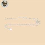 (2-0430) Plata de Ley 925 - Pulsera Ajustable Estrella de 2mm.