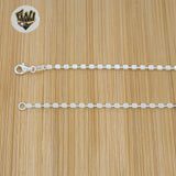 (2-8033) 925 Sterling Silver - 2mm Squared Link Chain.