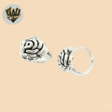 (2-5076-1) 925 Sterling Silver - Chunky Rose Ring.