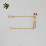 (1-0976) Gold Laminate - 2.5mm Figaro Link Kids Bracelet - 5.5" - BGF