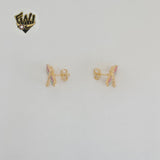 (1-1157) Gold Laminate - Dragonfly Earrings - BGF