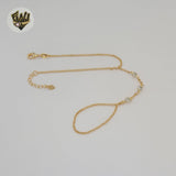 (1-0569-2) Gold Laminate - 1.5mm Hand Chain Bracelet - 7" - BGF