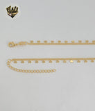 (1-6195-1) Laminado de oro - Collar de corazón con eslabones curvos - BGF