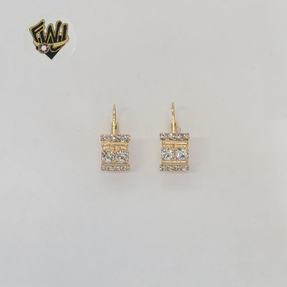 (1-1195-3) Gold Laminate -  Zircon Earrings - BGO