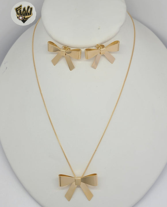 (1-6187) Gold Laminate -  Bow Set - BGF