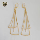 (1-1245-6) Gold Laminate - Long Earrings - BGF