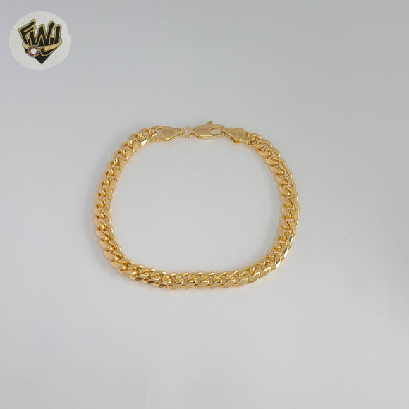 (1-60015) Gold Laminate - 6.5mm Curb Link Bracelet - BGF
