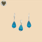 (2-6824) 925 Sterling Silver - Tear Drop Set.