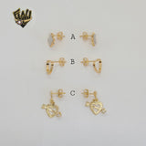 (1-1127-3) Gold Laminate - Studs Earrings - BGF