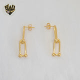 (1-1237-3) Laminado de oro - Aretes colgantes - BGO