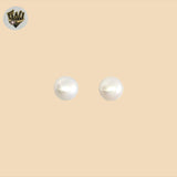 (2-3412) 925 Sterling Silver - Pearl Stud Earrings.