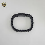 (4-4014) Acero inoxidable - Pulsera de hombre con eslabones curvos de 8 mm - 8,5"