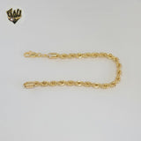 (1-0447) Gold Laminate - 5mm Rope Bracelet - BGF