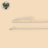 (2-66098-1) Plata de ley 925 - Collar con eslabones de 1 mm.