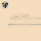 (2-66121-1) Plata de ley 925 - Collar de flecha con eslabones de 1 mm.