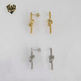 (4-2118) Stainless Steel - Knot Stud Earrings.