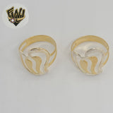 (1-3036-1) Gold Laminate - Two Tone Carved Ring - BGF
