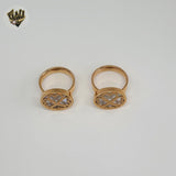 (4-0078) Acero inoxidable - Anillo para hombre con circonitas talladas.